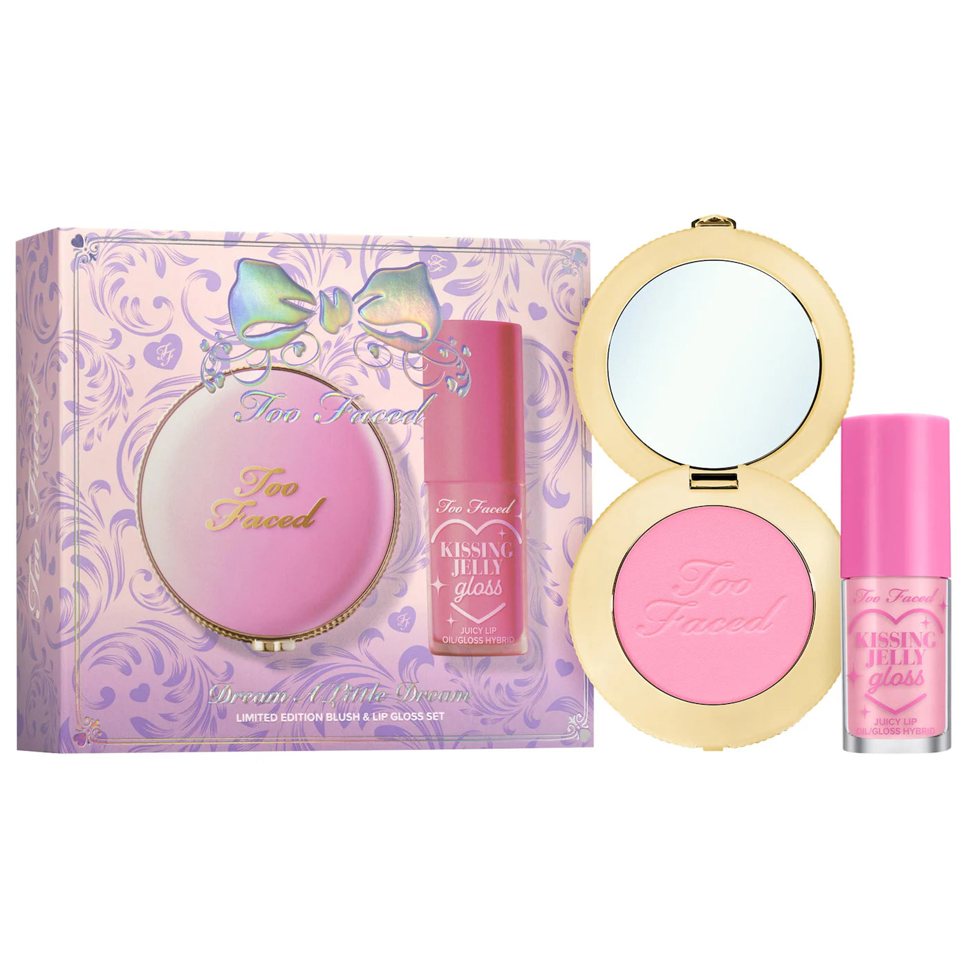 Sobre pedido: Too Faced Dream A Little Dream Makeup Gift Set: Cloud Crush Blush & Kissing Jelly Lip Oil